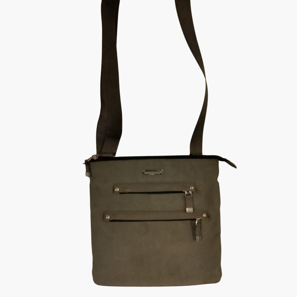 Baggallini Crossbody Bag Adjustable Strap Multiple Zippered Pockets - Olive Gre - Picture 4 of 10